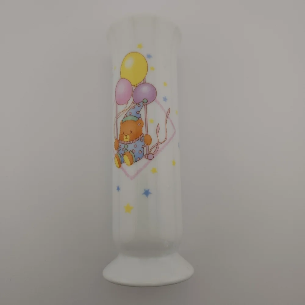 Vintage FTDA Vase with Bear and Balloons Design